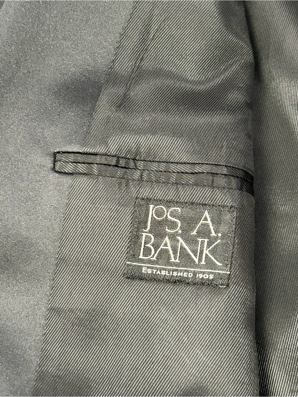 Jos. A. Bank Men's Tailored Fit Blue Check Blazer 46L 70% Wool Blend Fully Lined